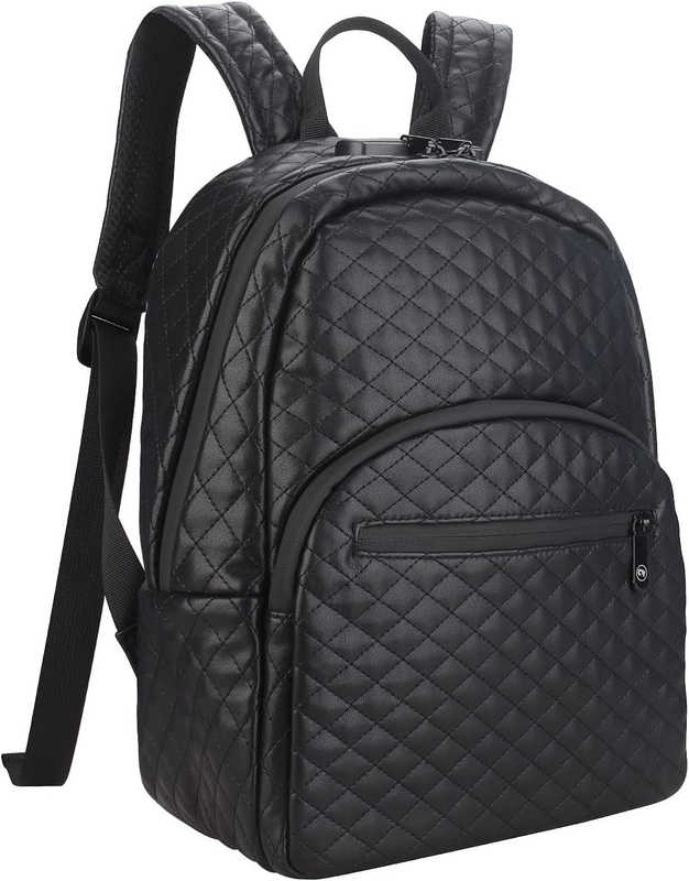 Grote capaciteit Zwarte PU Waterdichte Custom Travel Smell Proof Bag Voor mannen met slot