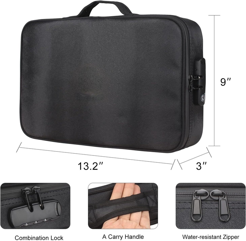 Zwart Kleur Grote opslagcapaciteit Waterdicht Custom Travel Smell Proof Bag Met slot