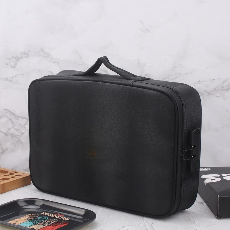 Zwart Kleur Grote opslagcapaciteit Waterdicht Custom Travel Smell Proof Bag Met slot