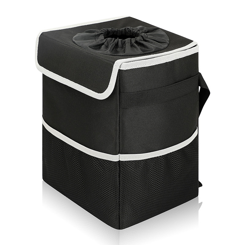 Garbage Car Organiser Bags Zwart Hangend lekbestendig vuilnisbakdeksel vuilnis 8.4x7.4x10.4
