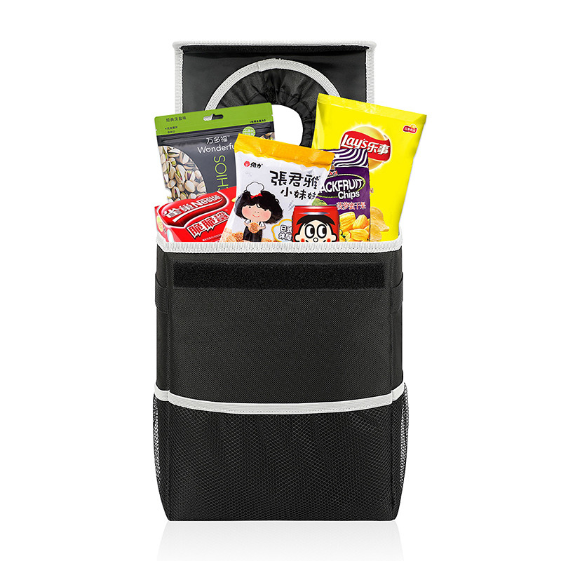 Garbage Car Organiser Bags Zwart Hangend lekbestendig vuilnisbakdeksel vuilnis 8.4x7.4x10.4