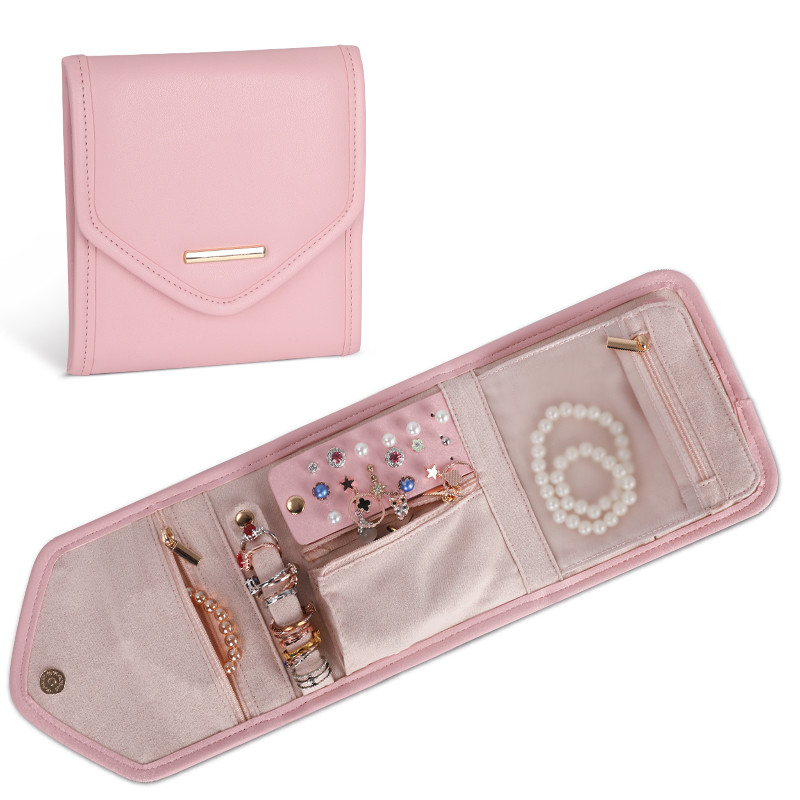 Opvouwbare sieraden bewaringszak Case Mini Travel Organizer Juwelen rollen zak 14,5x3x15cm