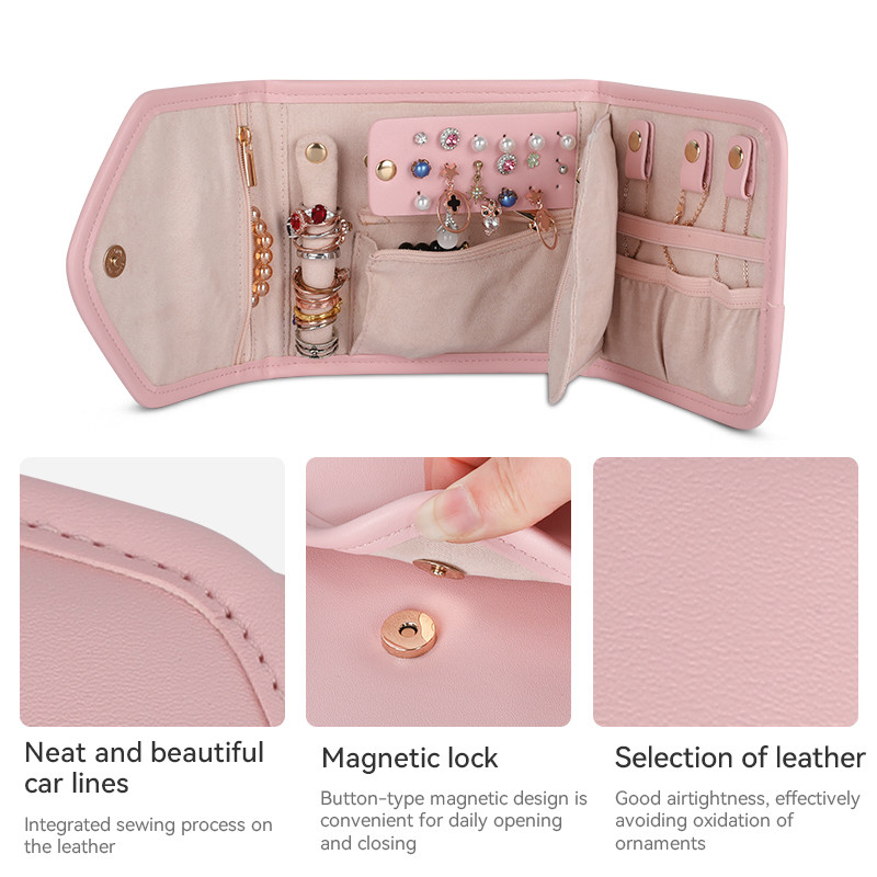 Opvouwbare sieraden bewaringszak Case Mini Travel Organizer Juwelen rollen zak 14,5x3x15cm