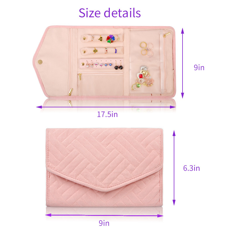 Hangend oorbel Juwelen Reiszak Organiser Tas Draagbaar Roll Up 23x15x1.5cm