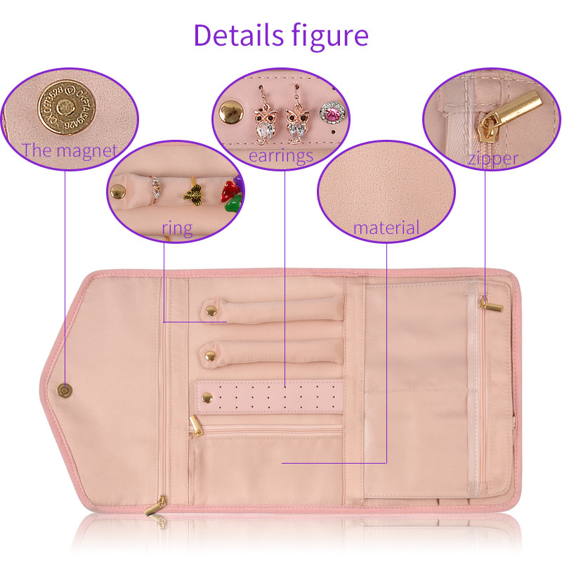 Hangend oorbel Juwelen Reiszak Organiser Tas Draagbaar Roll Up 23x15x1.5cm