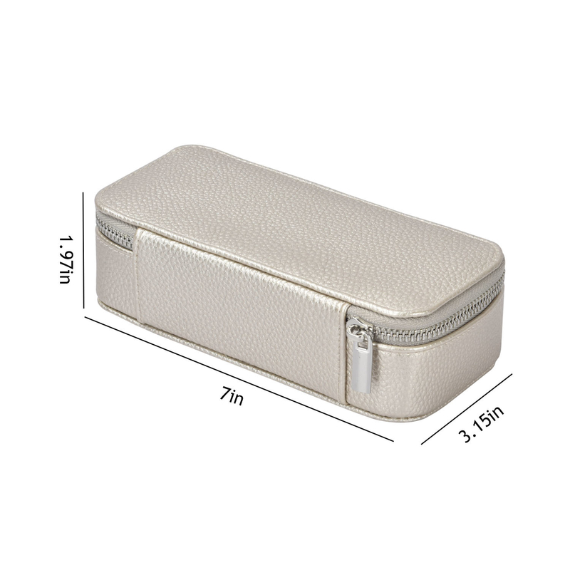 Make-up Juwelen Verpakkingszakken Doos PU Lederen Reis Draagbaar 7x3.15x1.97